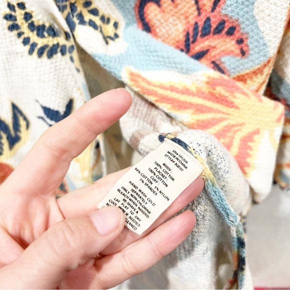 Soft Surroundings Sweater Women's XL Petite XLP Marin Floral Button Cardigan - Picture 10 of 11